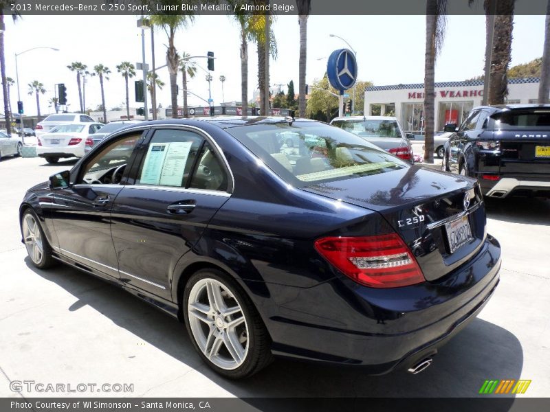 Lunar Blue Metallic / Almond Beige 2013 Mercedes-Benz C 250 Sport