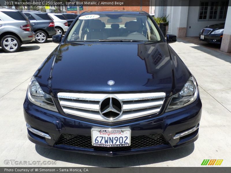 Lunar Blue Metallic / Almond Beige 2013 Mercedes-Benz C 250 Sport