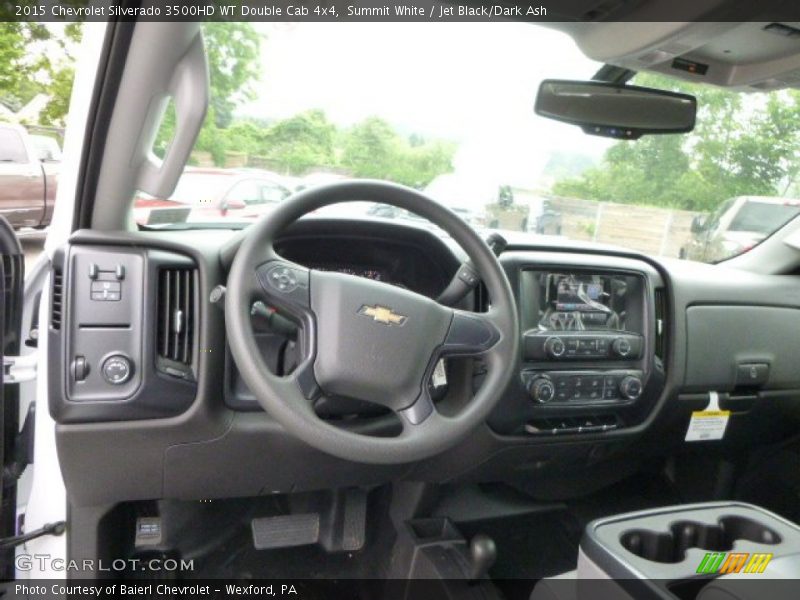 Summit White / Jet Black/Dark Ash 2015 Chevrolet Silverado 3500HD WT Double Cab 4x4
