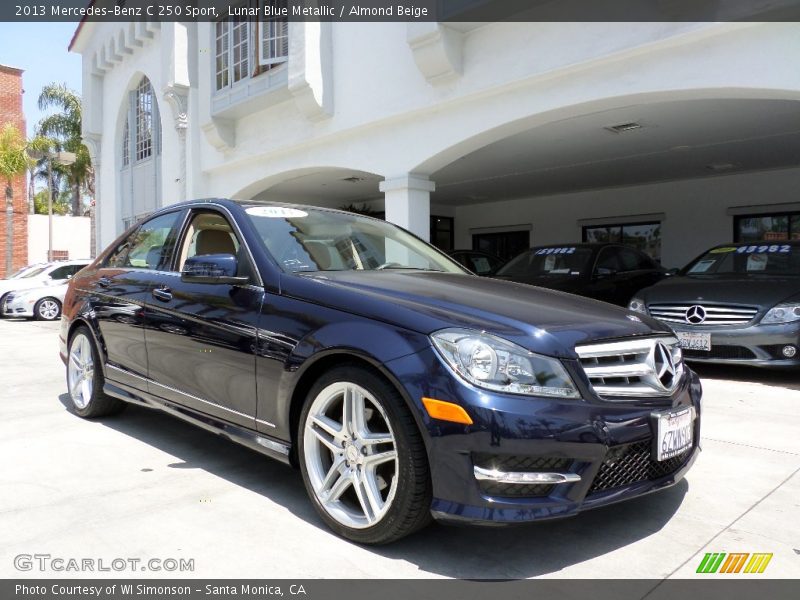 Lunar Blue Metallic / Almond Beige 2013 Mercedes-Benz C 250 Sport