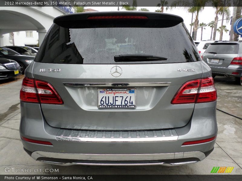 Palladium Silver Metallic / Black 2012 Mercedes-Benz ML 350 4Matic