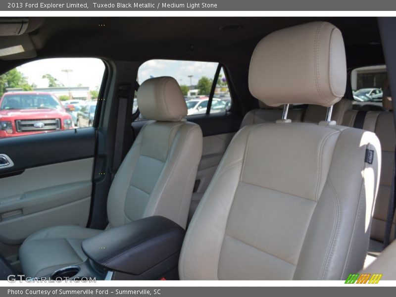 Tuxedo Black Metallic / Medium Light Stone 2013 Ford Explorer Limited