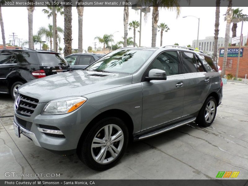 Palladium Silver Metallic / Black 2012 Mercedes-Benz ML 350 4Matic