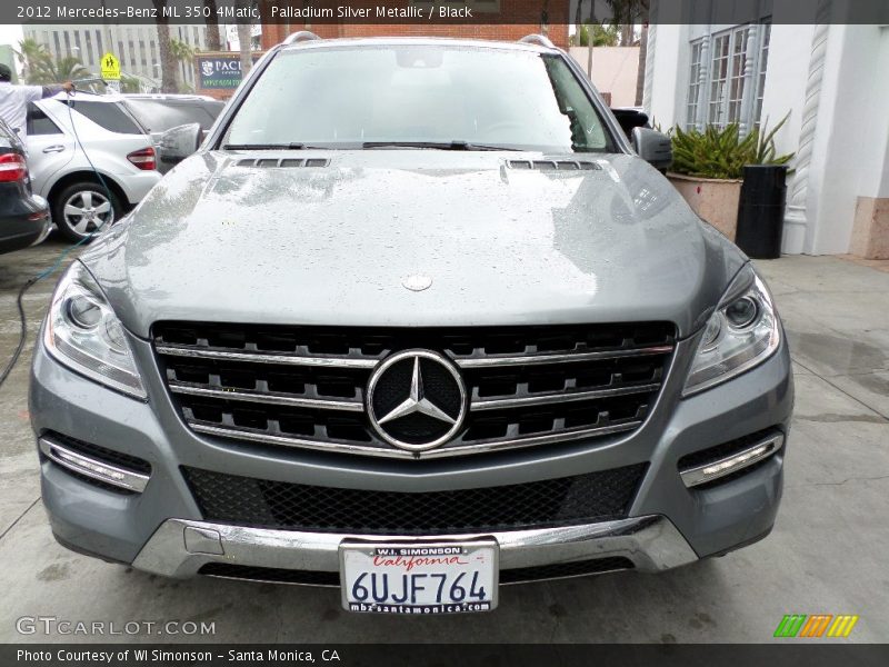 Palladium Silver Metallic / Black 2012 Mercedes-Benz ML 350 4Matic