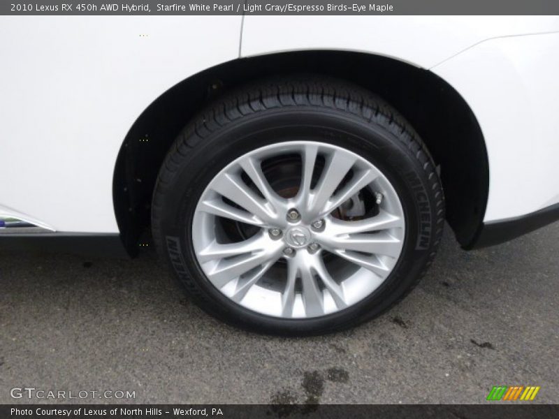 Starfire White Pearl / Light Gray/Espresso Birds-Eye Maple 2010 Lexus RX 450h AWD Hybrid