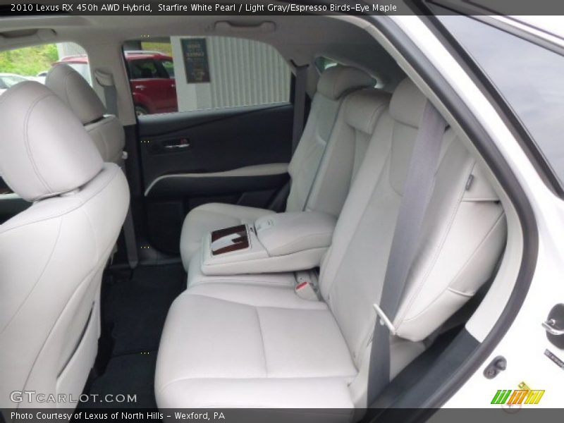 Starfire White Pearl / Light Gray/Espresso Birds-Eye Maple 2010 Lexus RX 450h AWD Hybrid