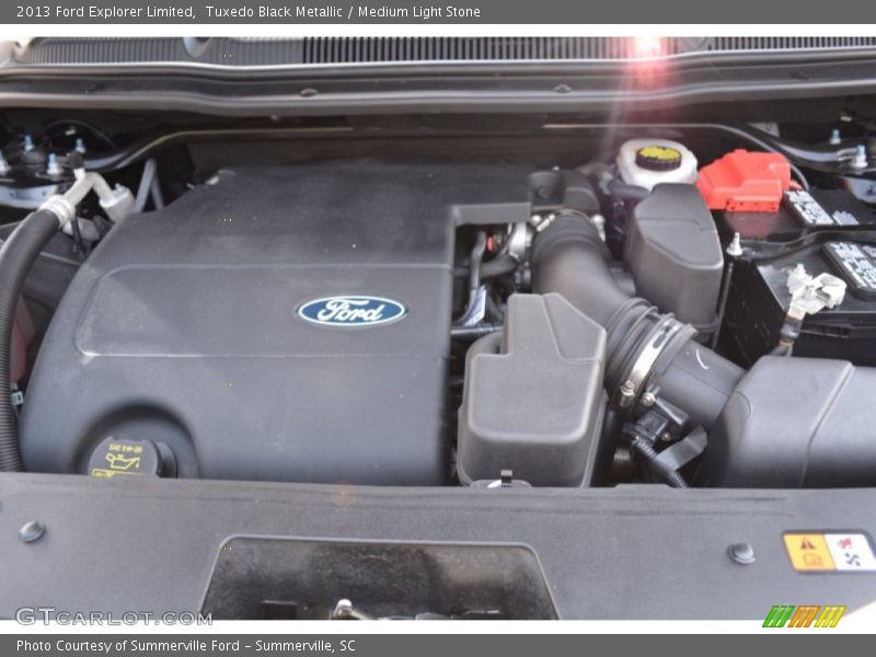 Tuxedo Black Metallic / Medium Light Stone 2013 Ford Explorer Limited