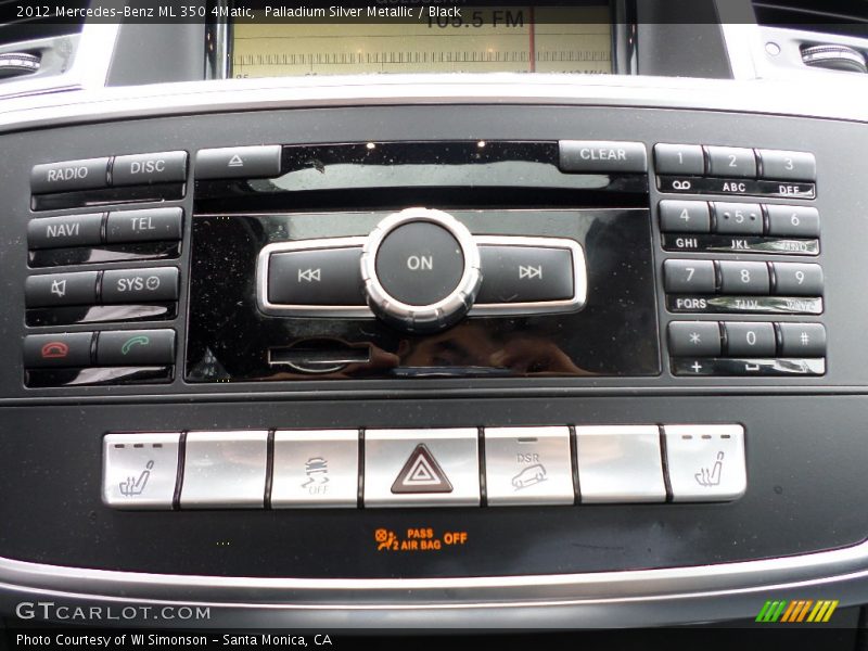 Palladium Silver Metallic / Black 2012 Mercedes-Benz ML 350 4Matic