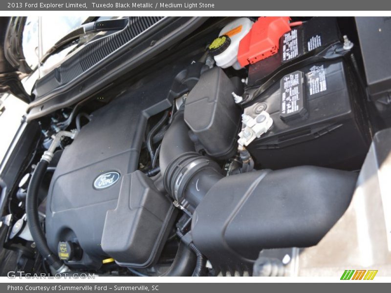 Tuxedo Black Metallic / Medium Light Stone 2013 Ford Explorer Limited