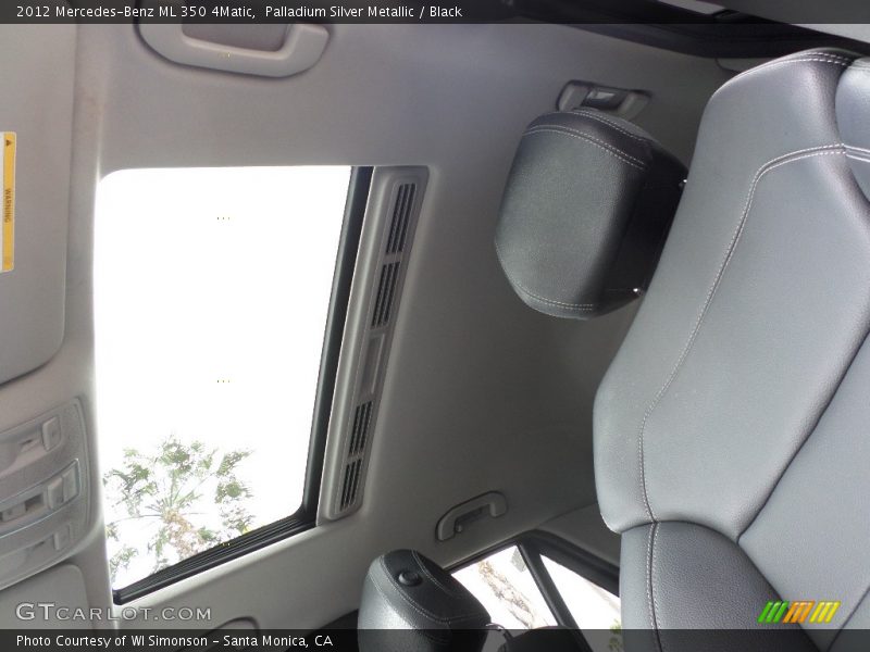 Palladium Silver Metallic / Black 2012 Mercedes-Benz ML 350 4Matic