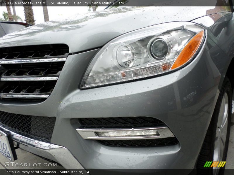 Palladium Silver Metallic / Black 2012 Mercedes-Benz ML 350 4Matic
