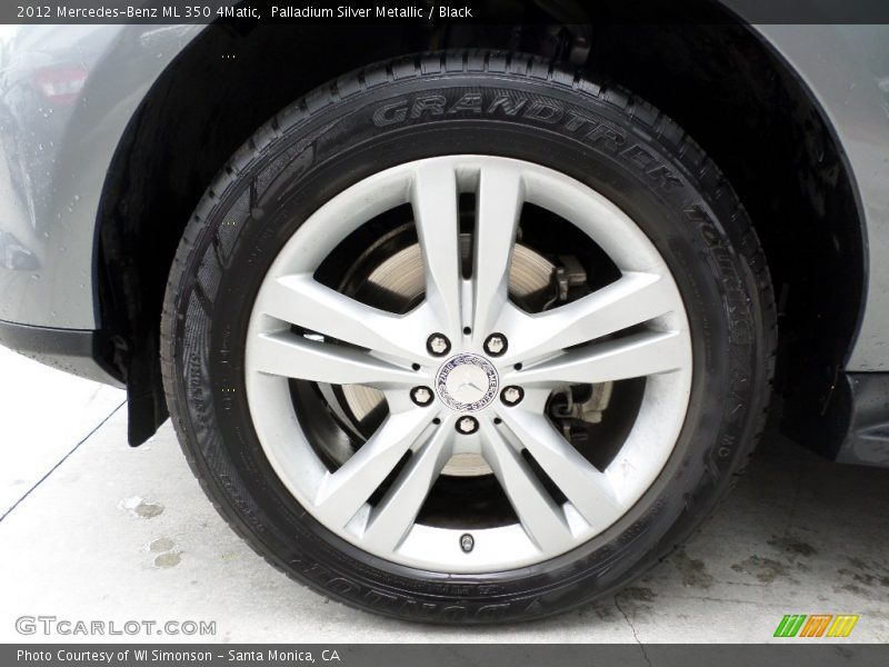Palladium Silver Metallic / Black 2012 Mercedes-Benz ML 350 4Matic