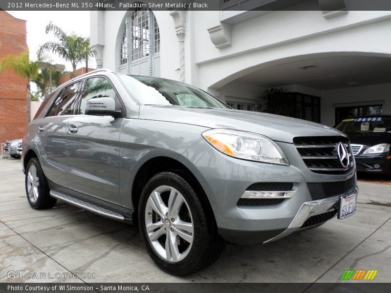 Palladium Silver Metallic / Black 2012 Mercedes-Benz ML 350 4Matic