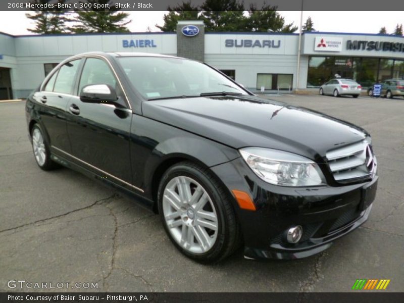 Black / Black 2008 Mercedes-Benz C 300 Sport
