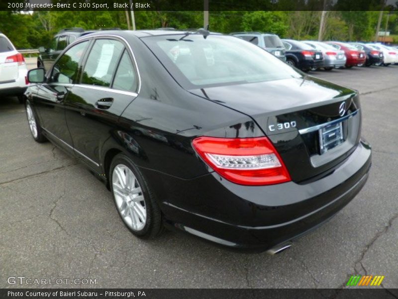 Black / Black 2008 Mercedes-Benz C 300 Sport