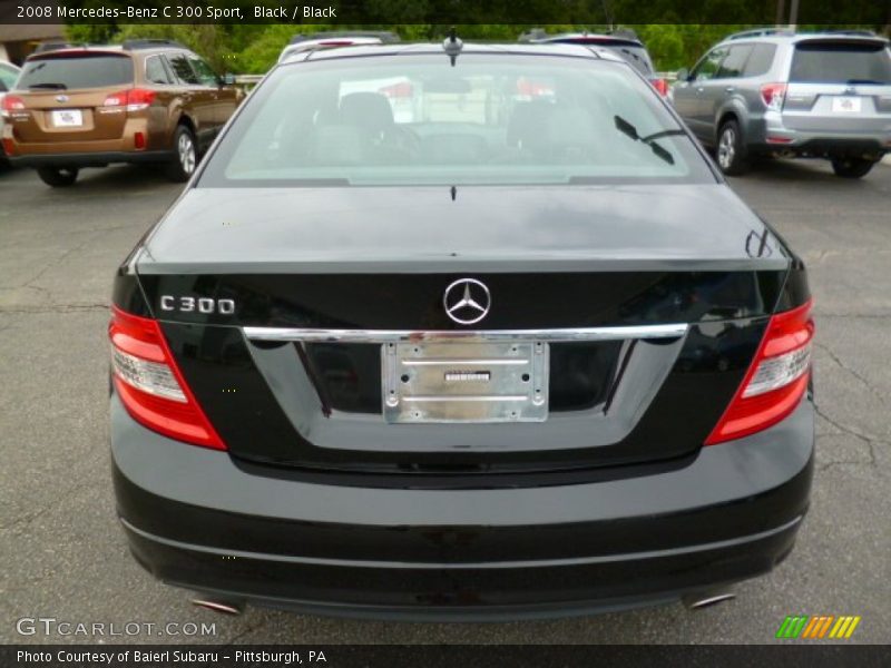 Black / Black 2008 Mercedes-Benz C 300 Sport