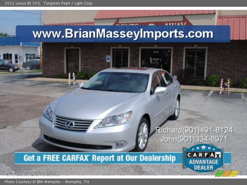 Tungsten Pearl / Light Gray 2011 Lexus ES 350