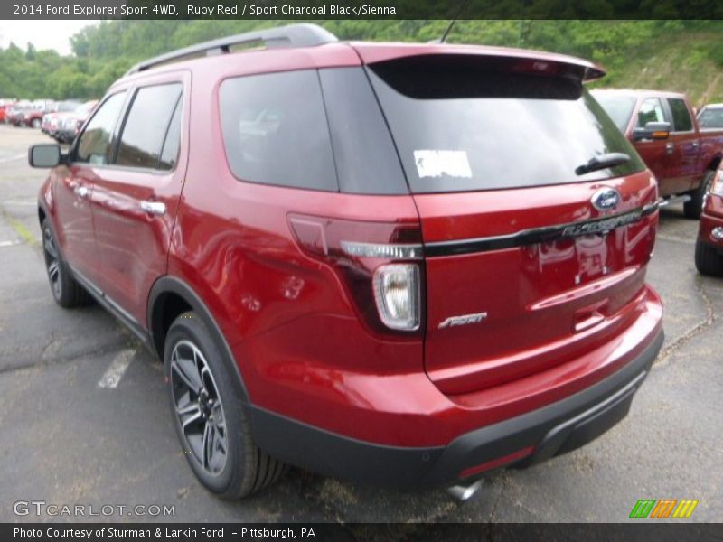 Ruby Red / Sport Charcoal Black/Sienna 2014 Ford Explorer Sport 4WD