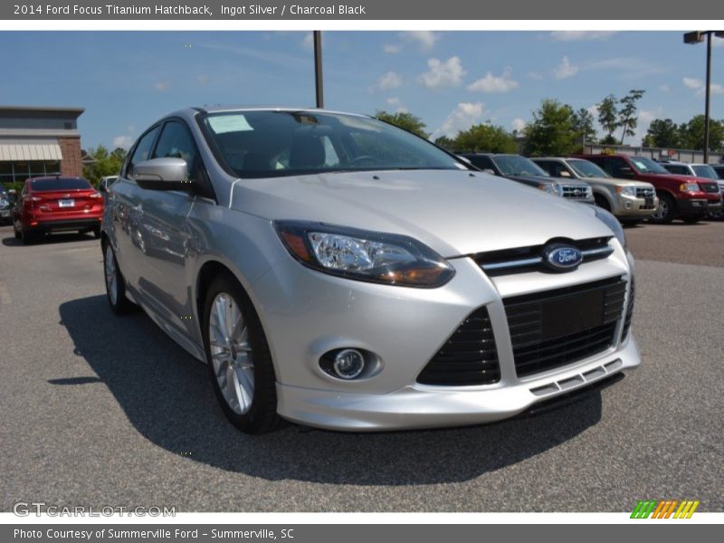 Ingot Silver / Charcoal Black 2014 Ford Focus Titanium Hatchback