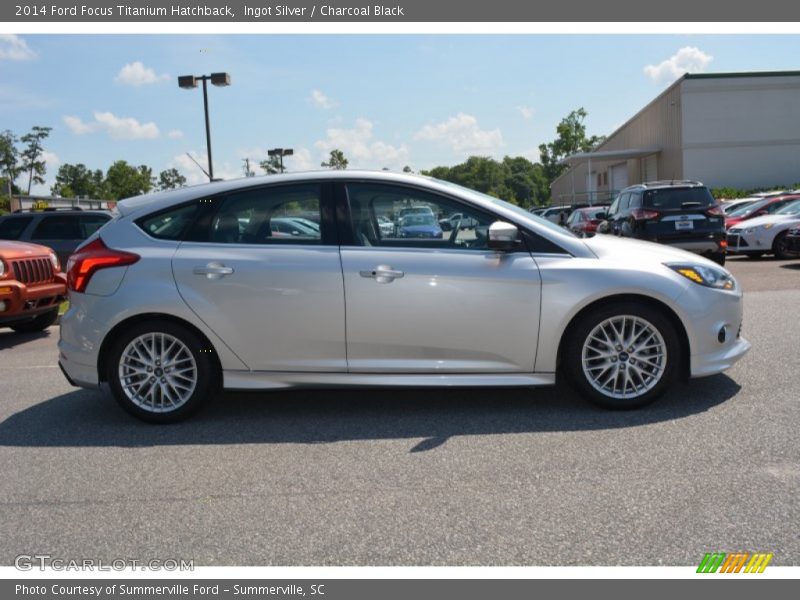 Ingot Silver / Charcoal Black 2014 Ford Focus Titanium Hatchback