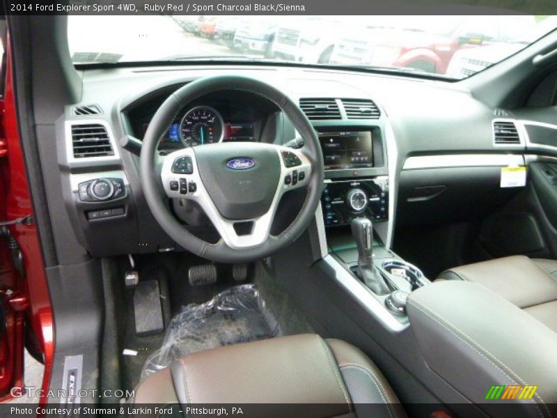 Ruby Red / Sport Charcoal Black/Sienna 2014 Ford Explorer Sport 4WD