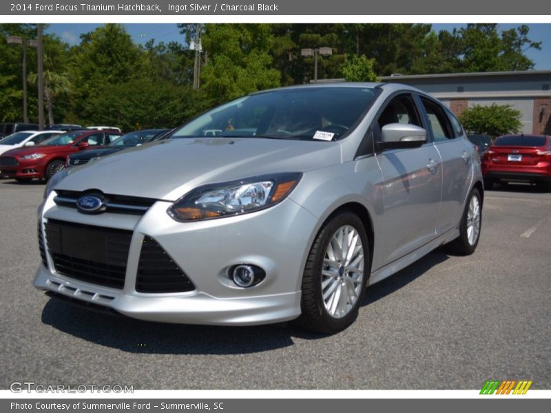 Ingot Silver / Charcoal Black 2014 Ford Focus Titanium Hatchback