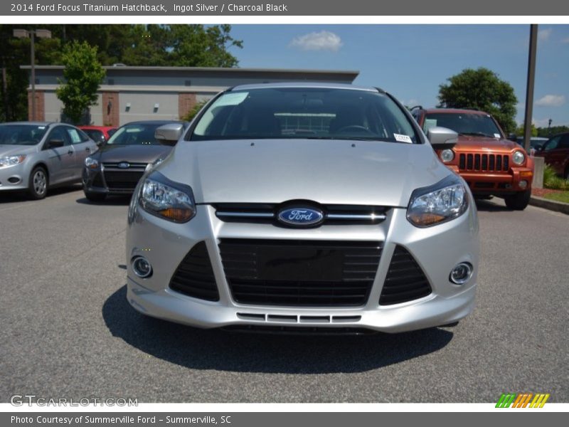 Ingot Silver / Charcoal Black 2014 Ford Focus Titanium Hatchback