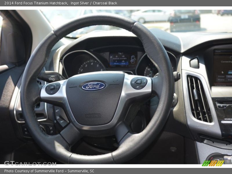 Ingot Silver / Charcoal Black 2014 Ford Focus Titanium Hatchback