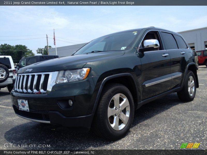 Natural Green Pearl / Black/Light Frost Beige 2011 Jeep Grand Cherokee Limited 4x4