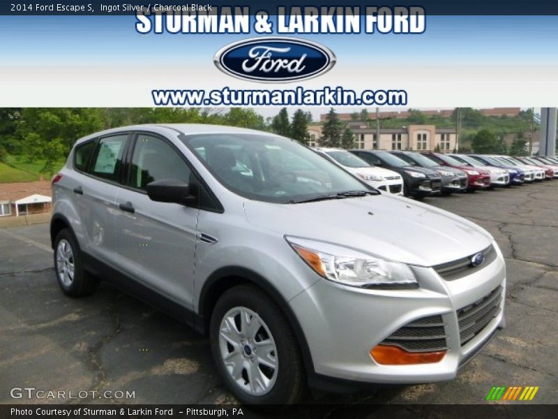 Ingot Silver / Charcoal Black 2014 Ford Escape S