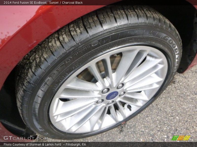 Sunset / Charcoal Black 2014 Ford Fusion SE EcoBoost