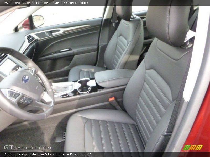 Sunset / Charcoal Black 2014 Ford Fusion SE EcoBoost