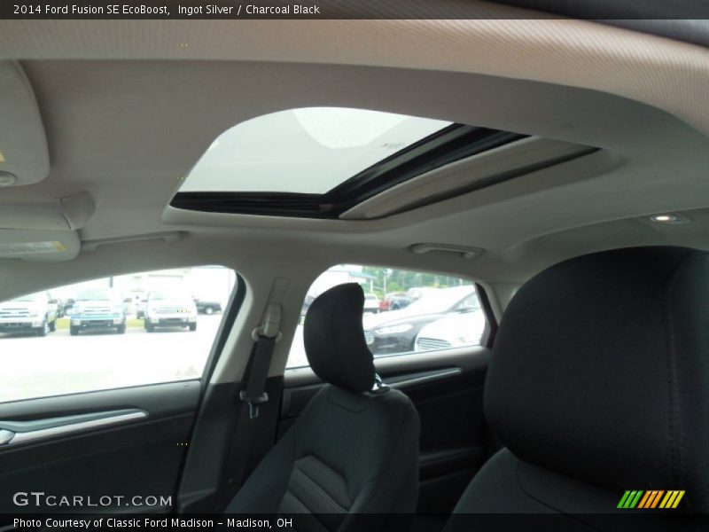 Ingot Silver / Charcoal Black 2014 Ford Fusion SE EcoBoost