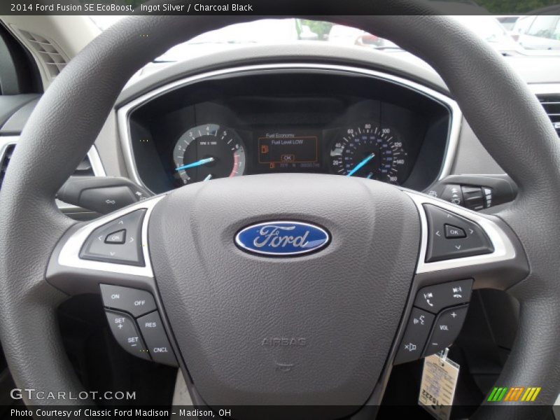 Ingot Silver / Charcoal Black 2014 Ford Fusion SE EcoBoost