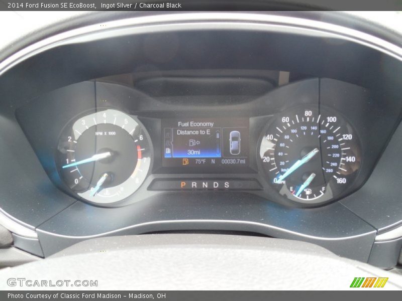 Ingot Silver / Charcoal Black 2014 Ford Fusion SE EcoBoost