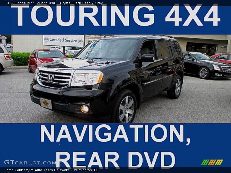 Crystal Black Pearl / Gray 2013 Honda Pilot Touring 4WD