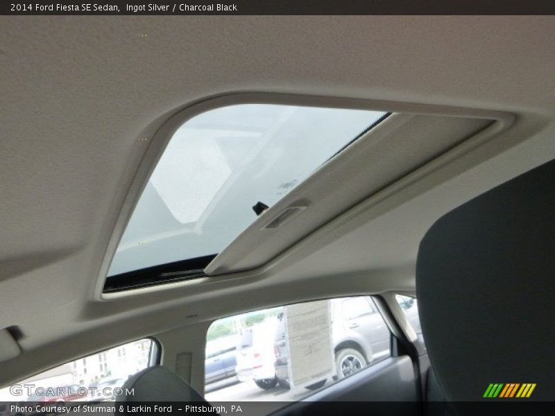 Ingot Silver / Charcoal Black 2014 Ford Fiesta SE Sedan