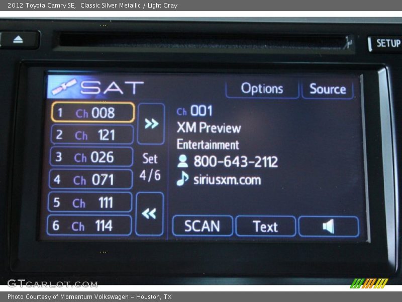 Classic Silver Metallic / Light Gray 2012 Toyota Camry SE