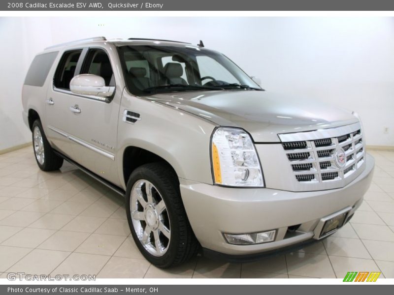 Quicksilver / Ebony 2008 Cadillac Escalade ESV AWD
