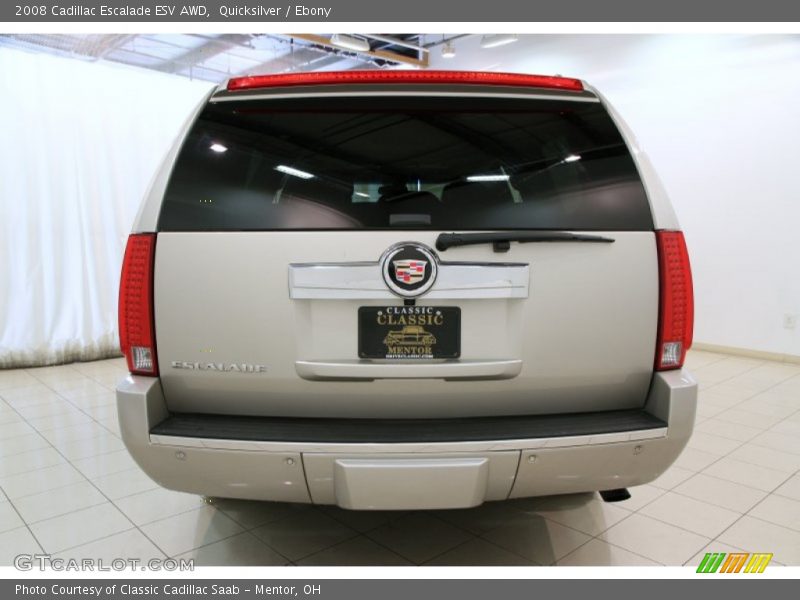 Quicksilver / Ebony 2008 Cadillac Escalade ESV AWD