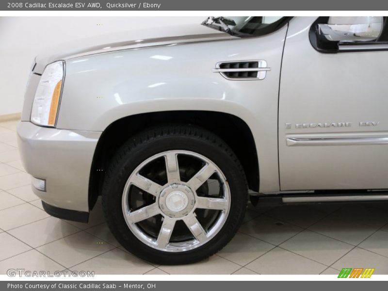 Quicksilver / Ebony 2008 Cadillac Escalade ESV AWD