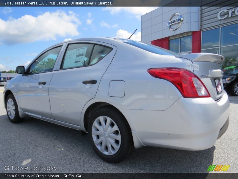 Brilliant Silver / Charcoal 2015 Nissan Versa 1.6 S Plus Sedan