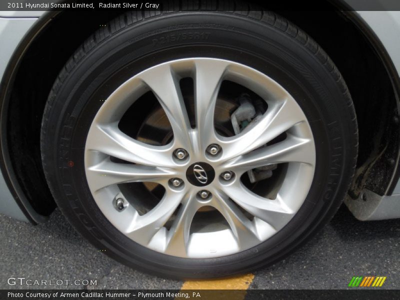 Radiant Silver / Gray 2011 Hyundai Sonata Limited