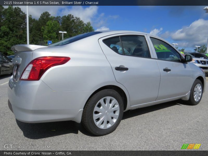 Brilliant Silver / Charcoal 2015 Nissan Versa 1.6 S Plus Sedan