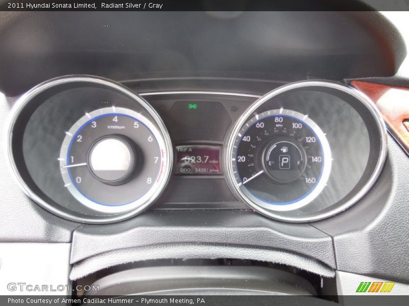 Radiant Silver / Gray 2011 Hyundai Sonata Limited