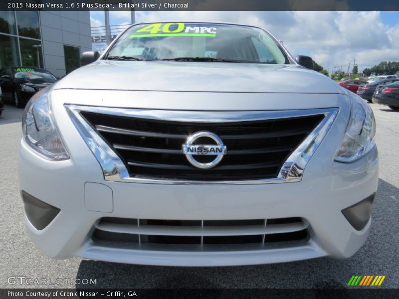 Brilliant Silver / Charcoal 2015 Nissan Versa 1.6 S Plus Sedan