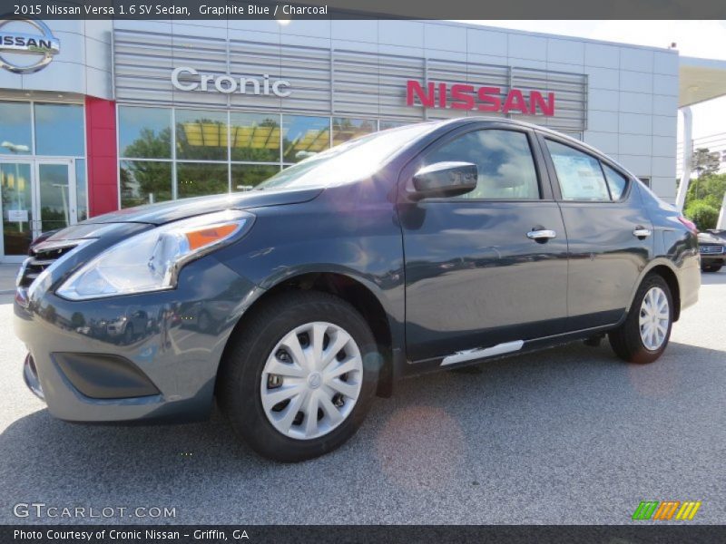 Graphite Blue / Charcoal 2015 Nissan Versa 1.6 SV Sedan