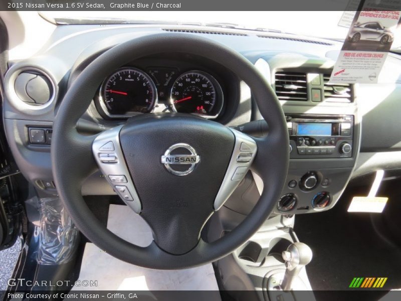 Graphite Blue / Charcoal 2015 Nissan Versa 1.6 SV Sedan