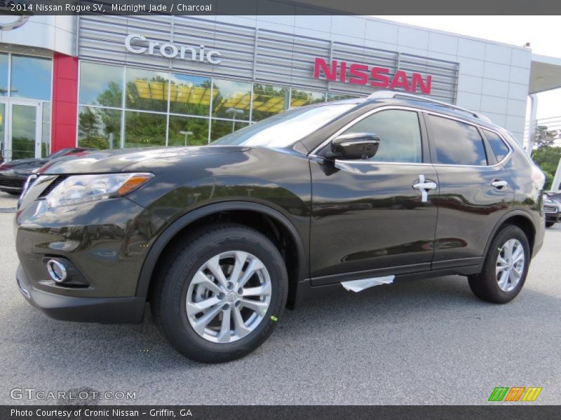Midnight Jade / Charcoal 2014 Nissan Rogue SV