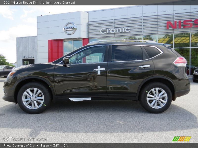 Midnight Jade / Charcoal 2014 Nissan Rogue SV